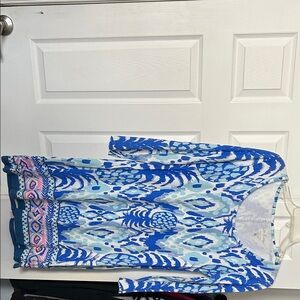 Lilly Pulitzer Blue and White Cotton Dress